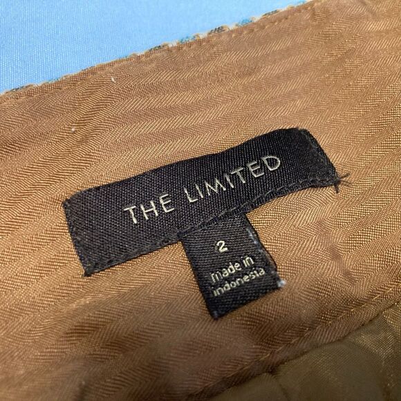 The Limited Vintage Classic Houndstooth Plaid Lined Skirt Preppy Office Size 2 - Picture 4 of 10